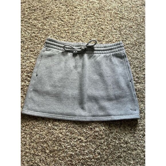 TNA Cozy Fleece Boyfrind Mini Skirt Gray Size M - Picture 1 of 8